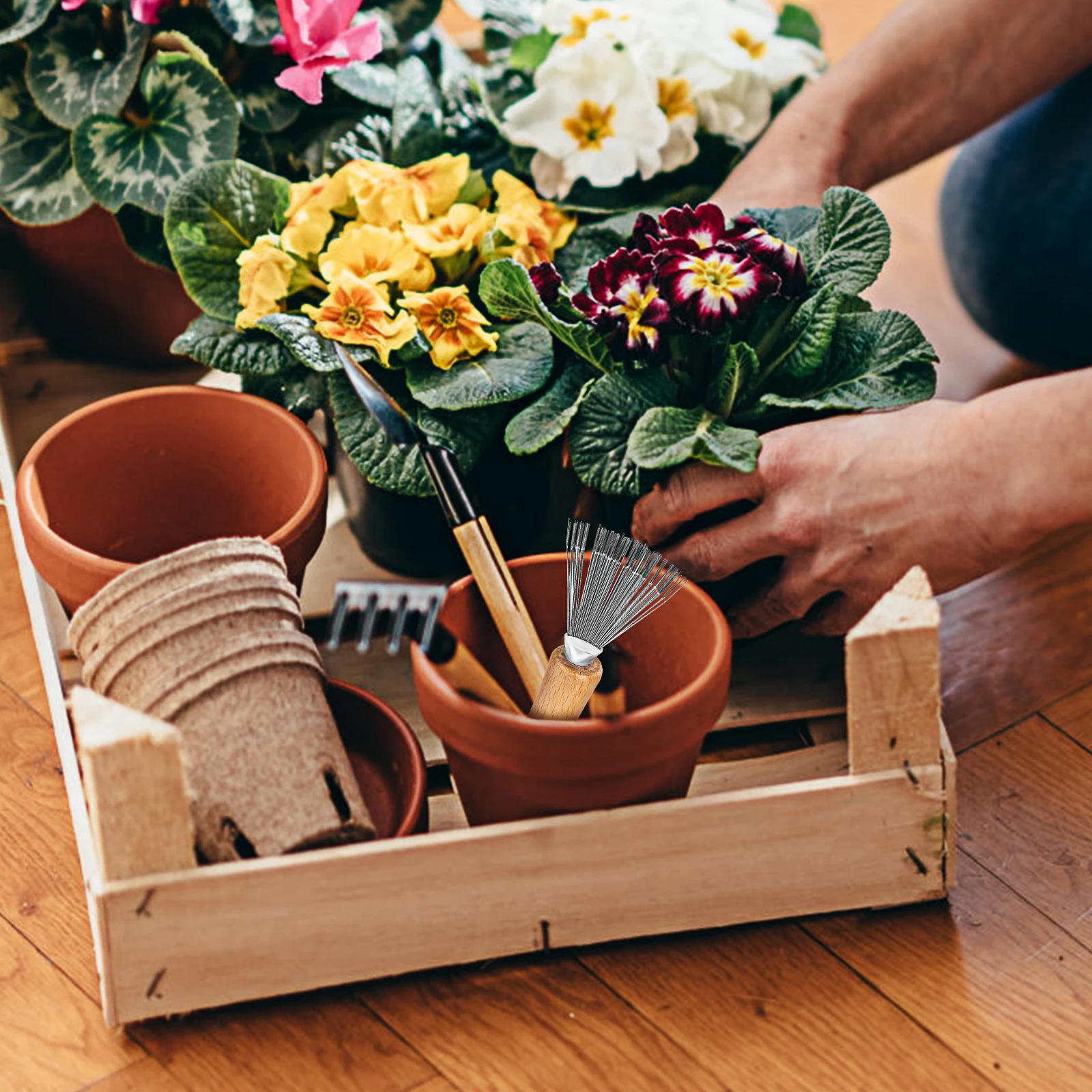 

Stainless Steel Flower Frog Cleaner Simple Design Comfortable Grip For Flower Arrangement Cleaning Tool