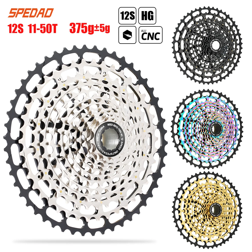 

SPEDAO MTB Cassette 12v 11-50T HG Bike Freehub Bicycle k7 12v Steel CNC Made Flywheel Sprocket Ultimate Cycling Accessories