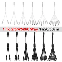 5.5mm 2.1mm DC Power Splitter Cable 5V 12V 1 To 2 Way Power Adapter Jack DC Connector Cord For LED Strip Lights CCTV Camera