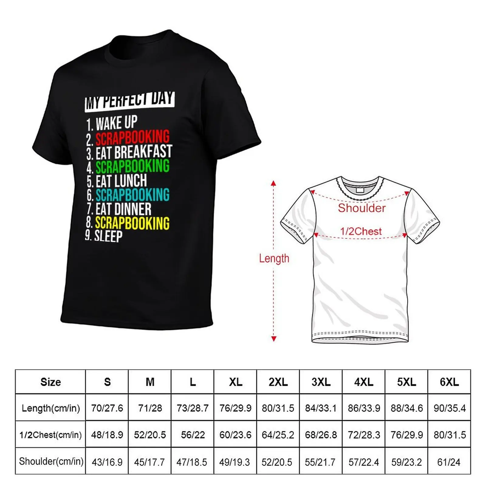 Perfect Day Scrapbooker Funny Paper Crafter Gift T-Shirt men t shirt cotton 100% T-Shirt