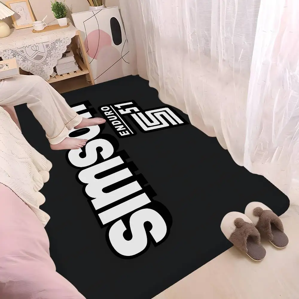 Motorcycle S-Simsons Floor Mat INS Style Soft Bedroom Floor House Laundry Room Mat Anti-skid Household Carpets