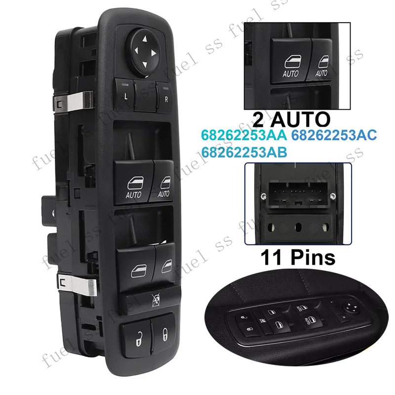 

S+ Driver Side Window Door Switch Panel Control For 68262253AA 2015-24 Chrysler 300