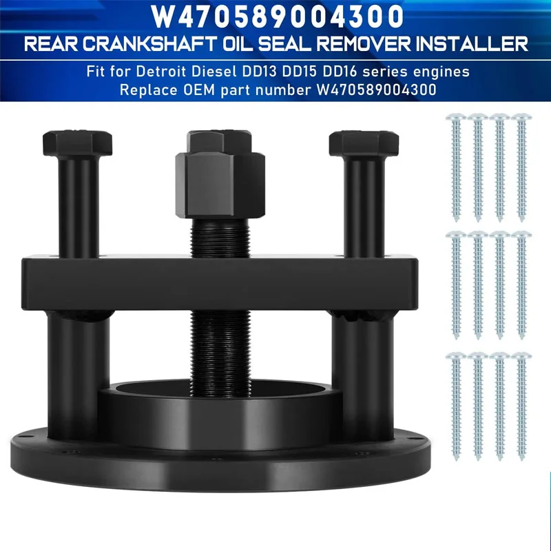 W470589004300 Rear Crankshaft Oil Seal Remover and Installer Tool Kit for Detroit Diesel DD13 DD15 DD16 Engines