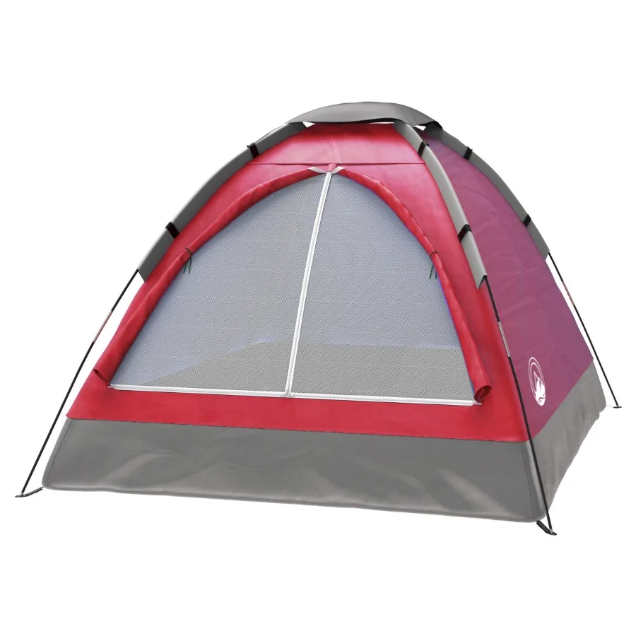 

2-Person Dome Tent with Camping Accessories - Including Rain Fly and Carry Bag in Red - by Outdoors