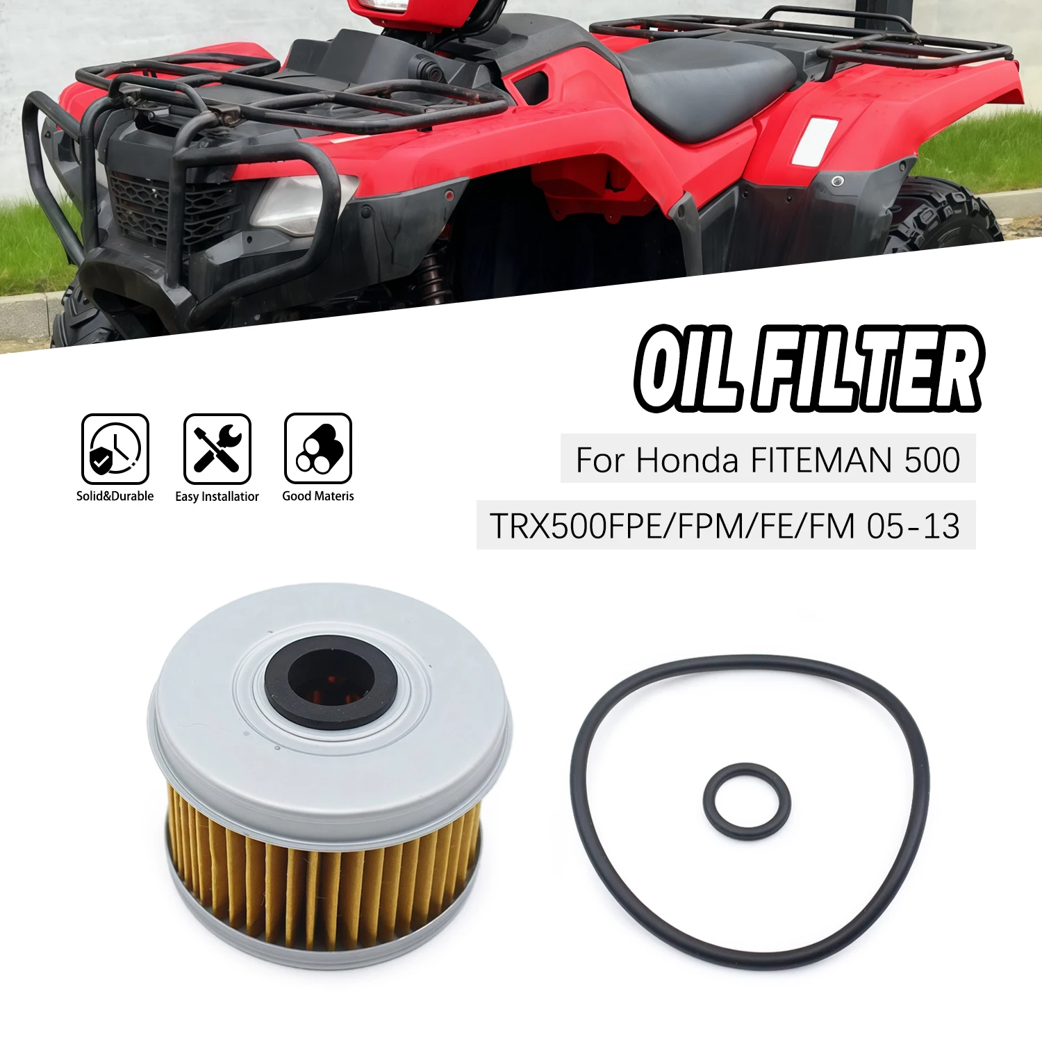 

Motorcycle Element Engine Oil Filters For Honda 500 4X4 ES TRX500FE TRX500FM ES TRX500FPE TRX500FPM 2008-2009 2011-2013