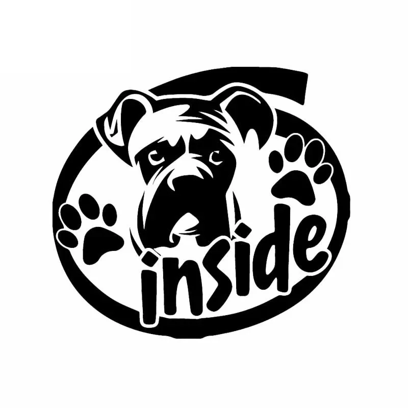 

Car Stickers Funny I Love My Boxer PVC Car Stickers Dog Head Pattern Car Decoration Stickers Creative Black/white, 16cm*15cm
