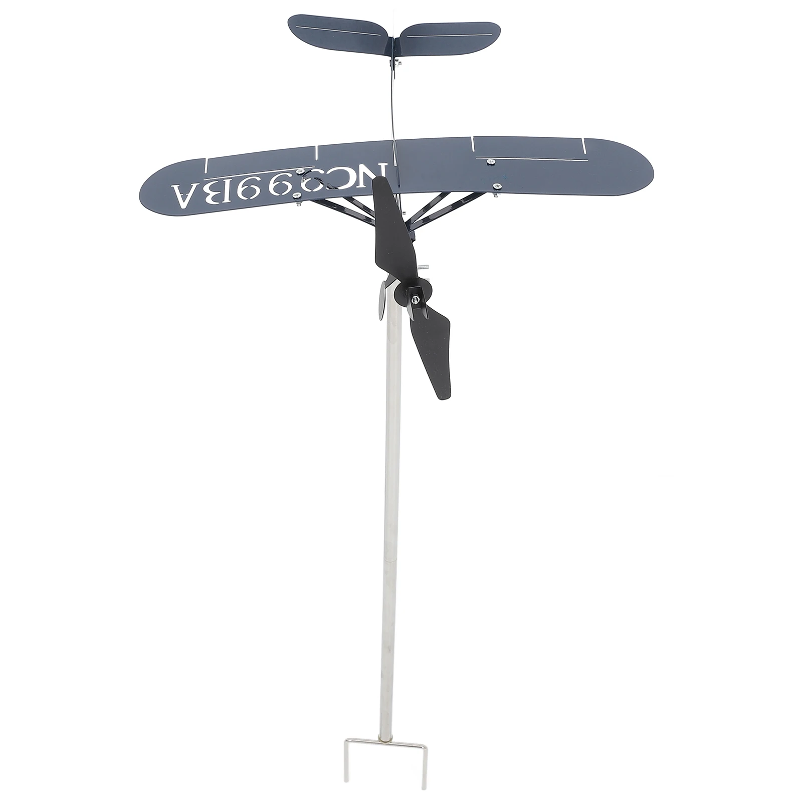 Metal Airplane Durable Iron Wind Spinner for Roof Roof Mount Weathervane Garden Metal Vane Elegant Design Decorative Windmill - Image 3
