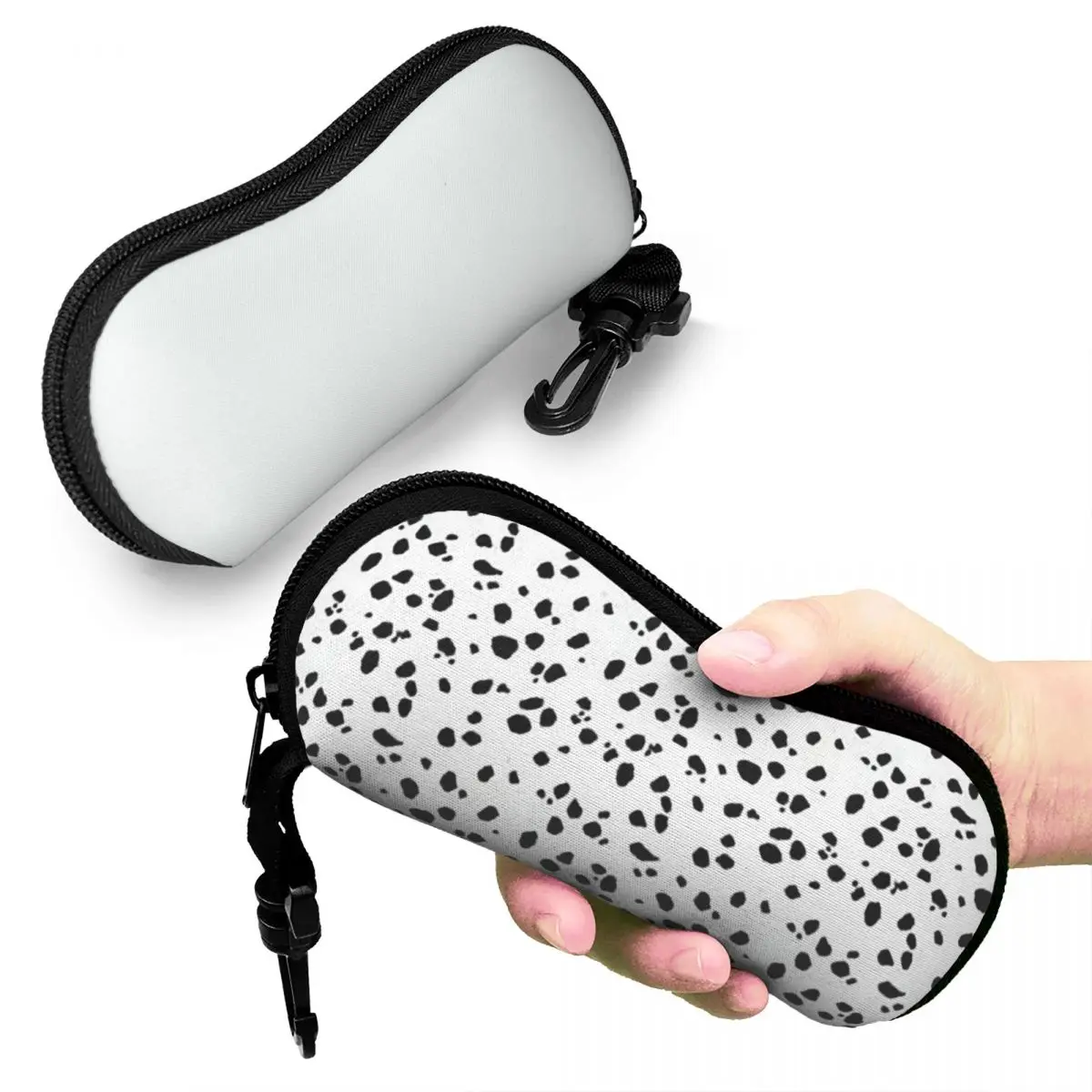 

Cute Spots Dots Dalmatian Dog Print Shell Glasses Case Portable Sunglasses Box Women Men Soft Eyeglass Bag Pouch