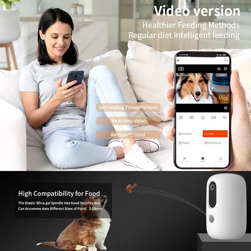 Snack Feeder Automatic Auto-treat Treat-tossing Smart Interactive Dog Pet with Treat Dispenser