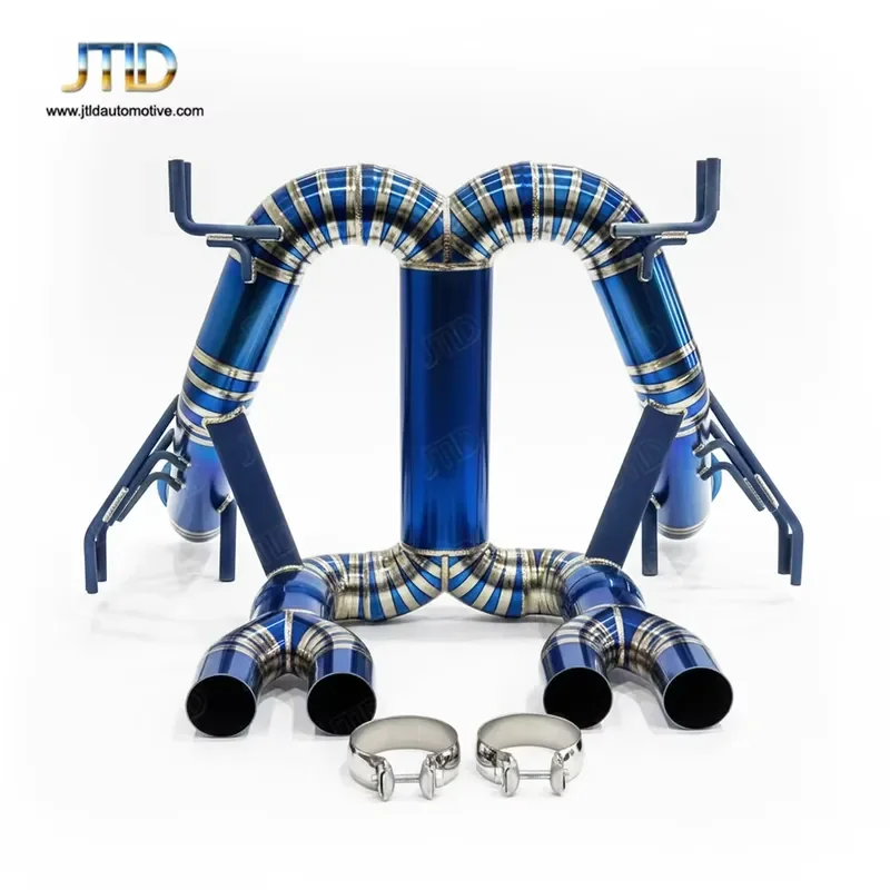 Titanium Straight X Pipe Exhaust System for Lamborghini Revuelto