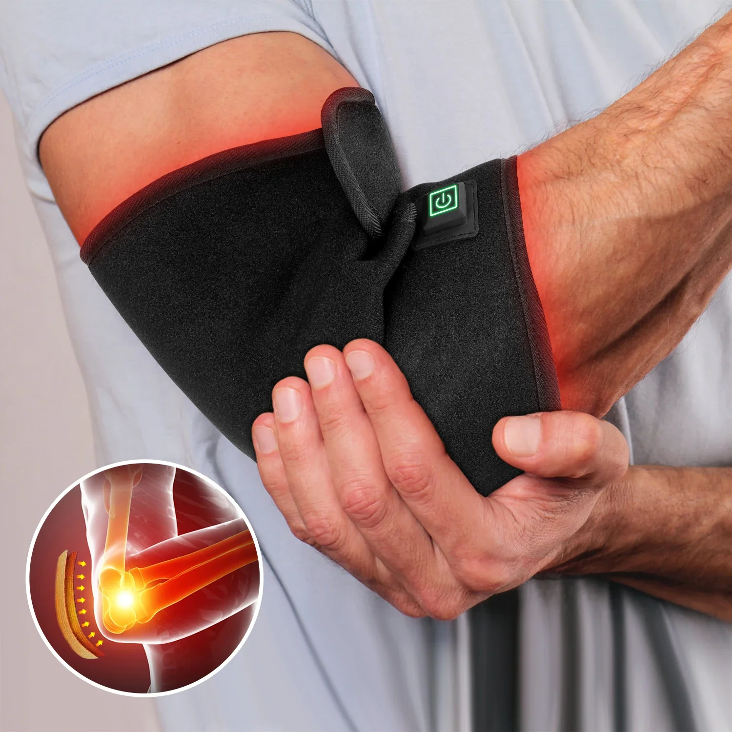 

Pain Relief LED Light Therapy Belt Infrared Red Light Shoulder Elbow Knee Pads Wrap