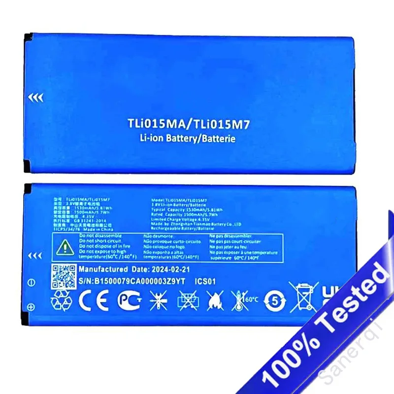 TLi015MA Battery For Alcatel One Touch PIXI 4 4034A 4034D 4034X 4034F For Vodafone Smart Mini 7 VFD300 TLi015M1 TLi015M7 Bateria