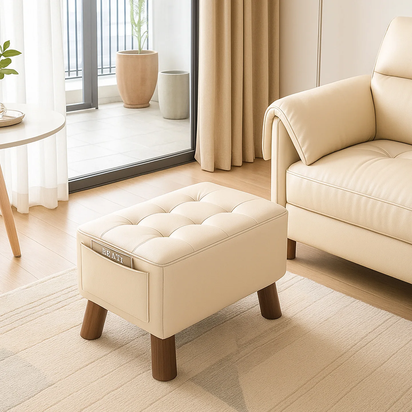 Household small ottoman benches living room high-end entrance shoe stool comfortable minimalist sedia sgabello furniture home