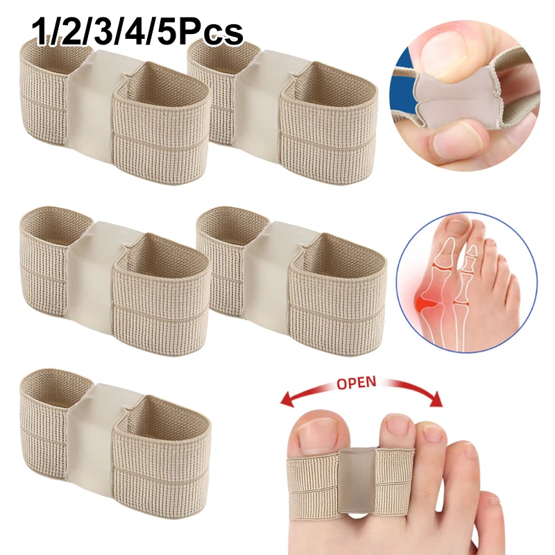 1/2/3/4/5Pcs Foot Care Tool Silicone Toe Spreader Separator Bunion Hallux Valgus Corrector Thumb Finger Correction Straightener