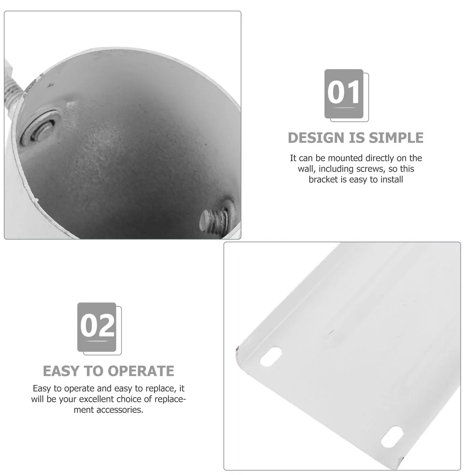 

1Set Solar Panel Mount Sturdy Steel Bracket for Street Solar Light Simple Design Flexible Courtyard Garden Yard Installation