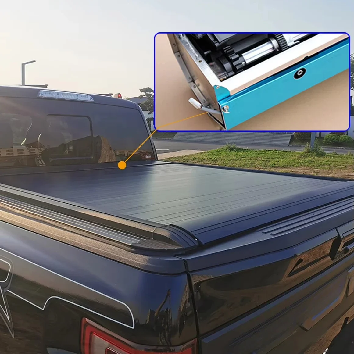2025 Hot Selling Aluminum Alloy 4x4 Pickup Truck Bed Cover Waterproof Roll Up Tonneau Shutter Cover For Ford F150 Ranger Raptor