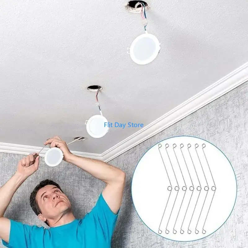 F92C Pack of 20 Stainless Steel Spring Clip Home Accessory for Ceiling Exhaust Fan and Shower Recessed Lighting Trim