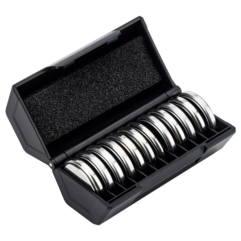 Organizzatore di batterie a bottone di aggiornamento da 2/4 pezzi per batterie 24/48 x CR2032/CR2025/CR2016, consente di adattarsi nella slot per batterie D standard