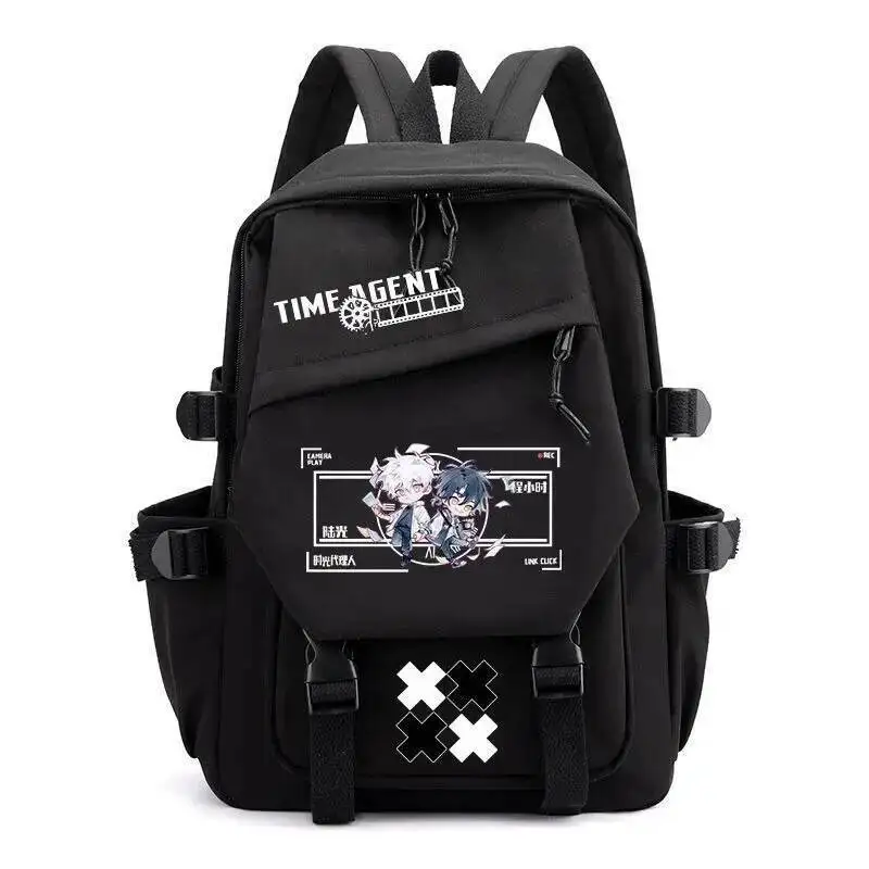 أنيمي لعبة تشيبي أسود أبيض وردي أخضر رابط انقر طالب أطفال المراهقين الحقائب المدرسية سعة كبيرة Mochilas حقائب الظهر الفتيات الفتيان
