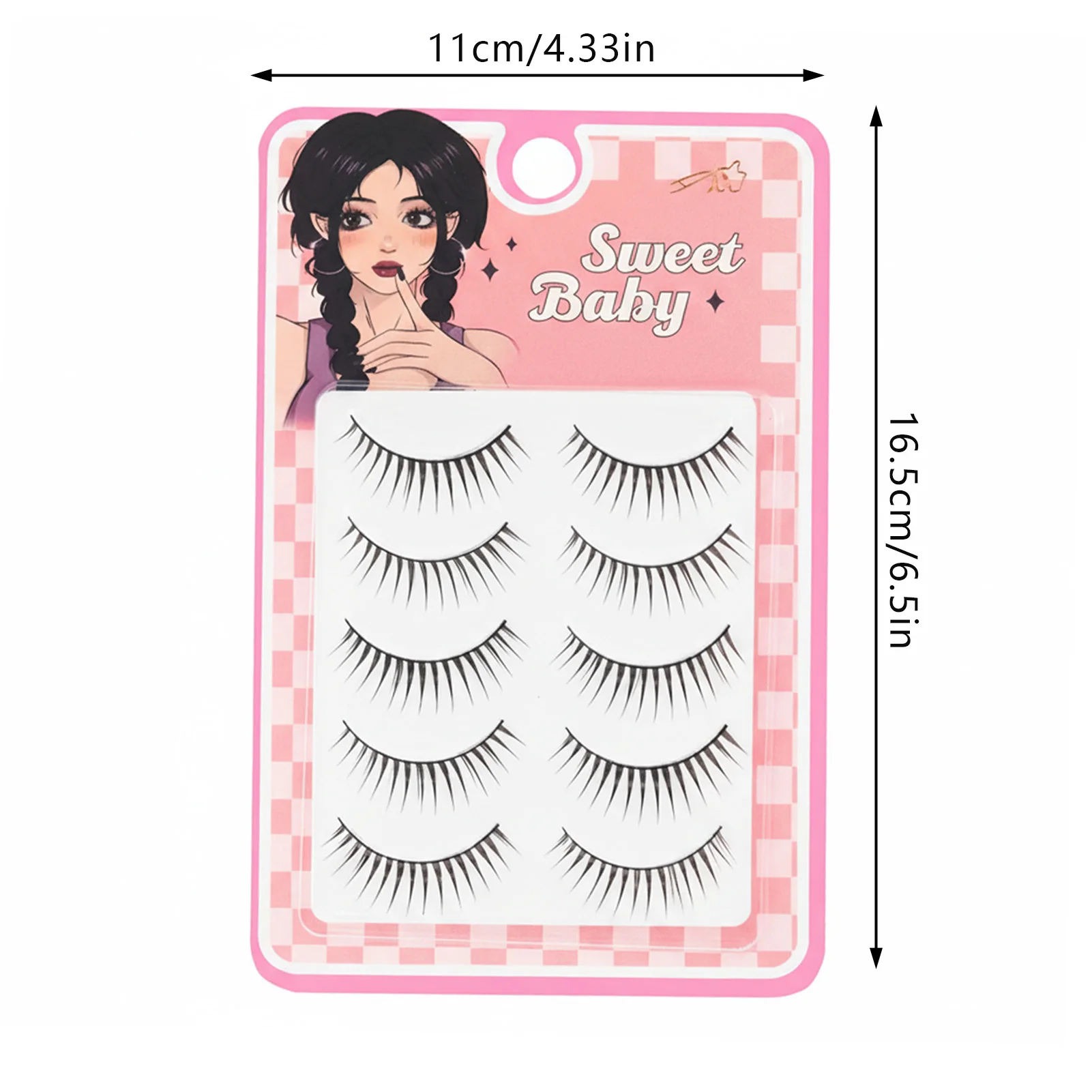 Japanse Stijl Valse Wimpers Een Stuk Strip Wimpers Natuurlijke Zachte Piekerige Lash Extension Manga Wimpers Voor Dagelijkse Make-up