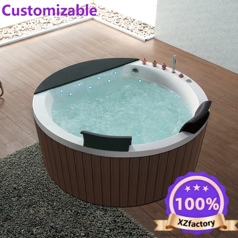 Factory Direct 2026 Light luxury luxury surfing Jacuzzi Home SPA Spa bubble pool Heated villa Outdoor round bath