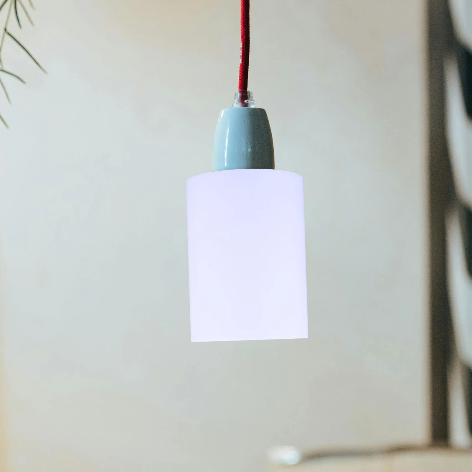 

Cylindrical Lampshade E27 Socket 4 2cm Diameter Milky White Shade Glass Shades for Ceiling Lights Floor Lamp Bathroom Fixtures