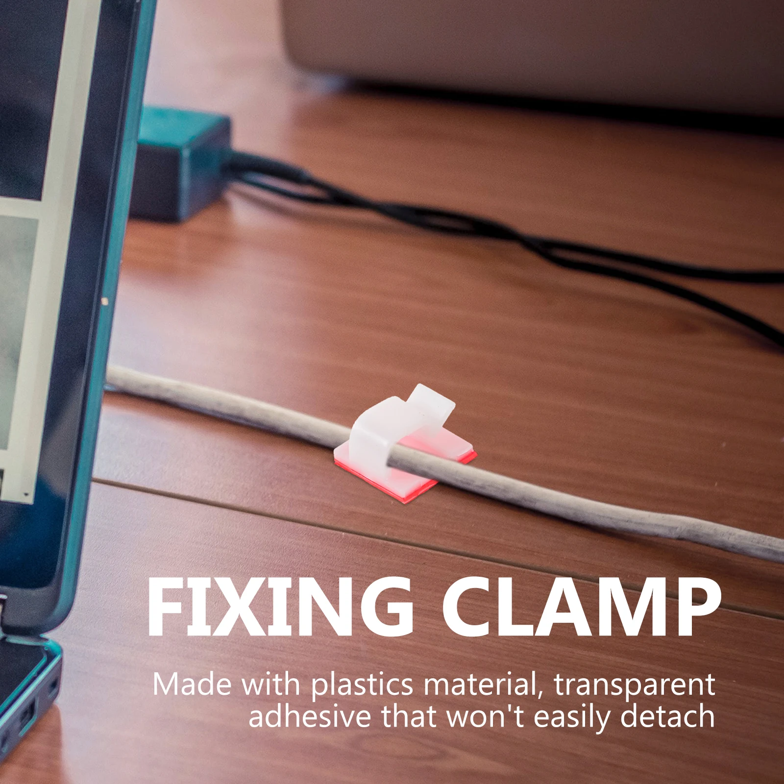 

100pcs Cable ganizer Wire Clips Adhesive Manager Electric Wires Storage Desktop Car Dash Cam Cord Holder Fixation Clamps