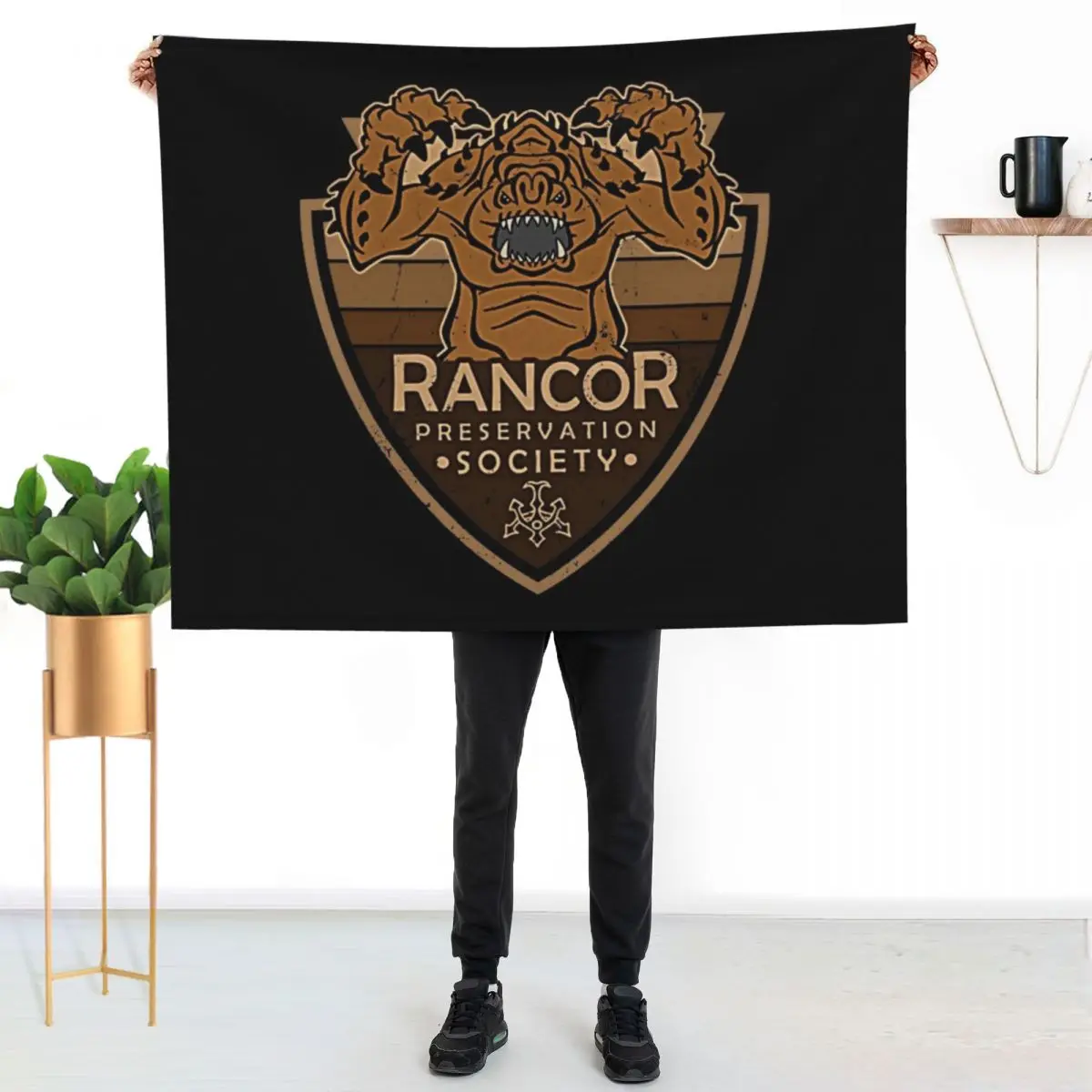 Rancor Preservation Society | Geekdom Pop Culture | DopeyArt Throw Blanket decorative Sofa Quilt Quilt Blankets