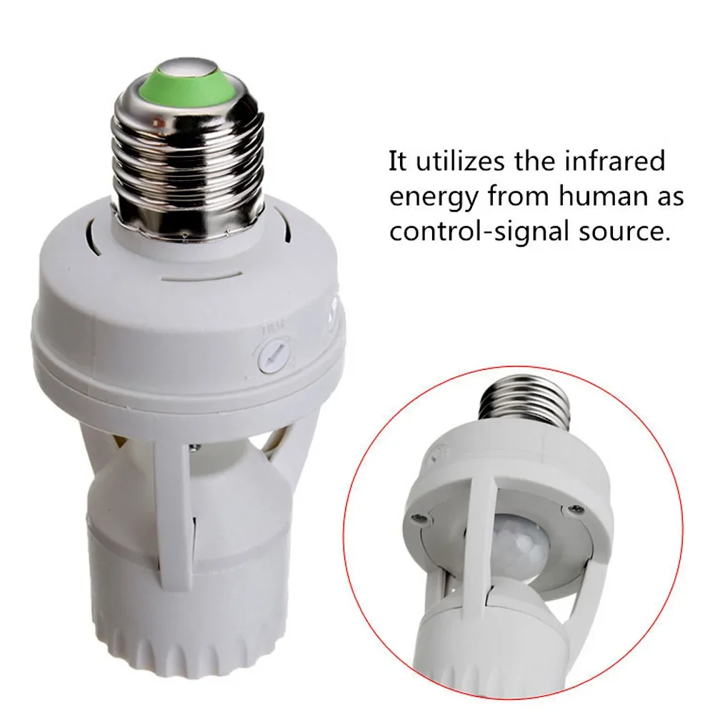 E27 E14 B22PIR czujnik ruchu ludzkiego ciała lampa LED z przełącznikiem sterowania E27 podstawa gniazdo żarówki 100-240V dla gniazdo śruby żarówki