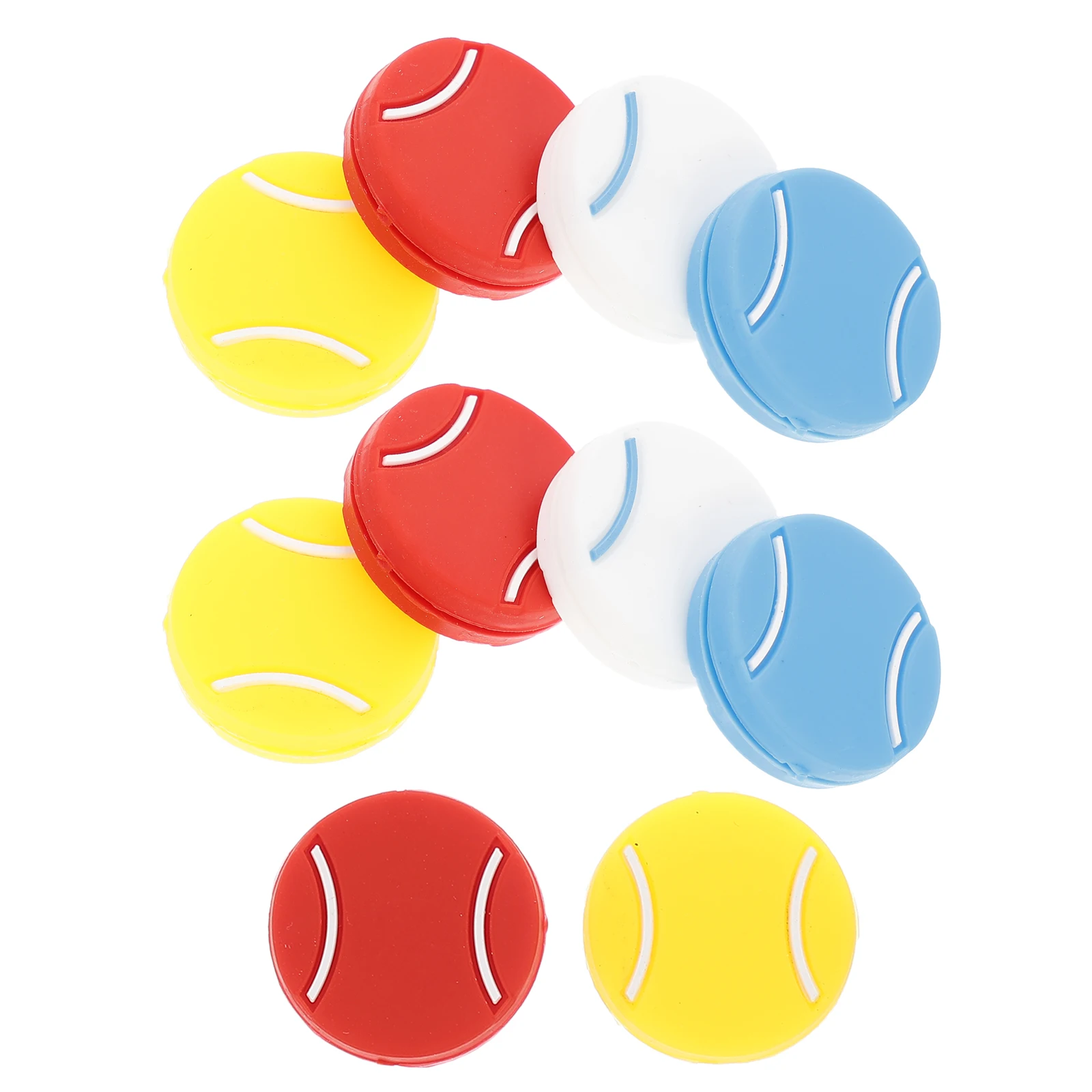 

10 pcs Tennis Racket Dampeners Silicone Shock Absorbers Vibration Reducer Spherical Shaped Stable Performance Comfortable
