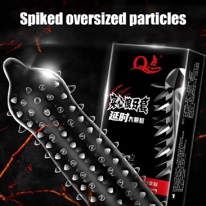 Large Paticles Condom Sex Toys 12PCS 3D Dotted Penis Sleeves Contraception Sex Goods Stimulation Vaginal Condoms Erotic Products