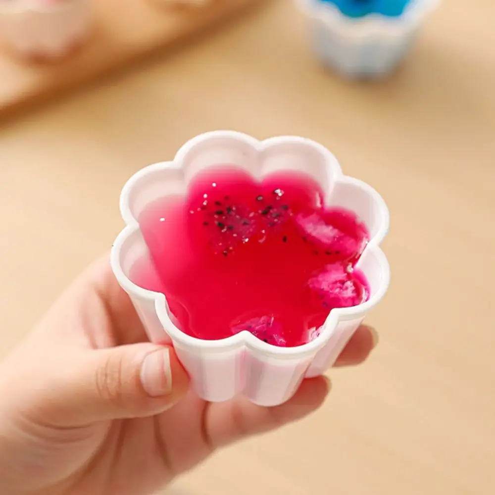 

New Silicone Pudding Cup Molds Cupcake Moulds Jelly Molds Dessert Cups Flower Shape Baking Cup Moulds