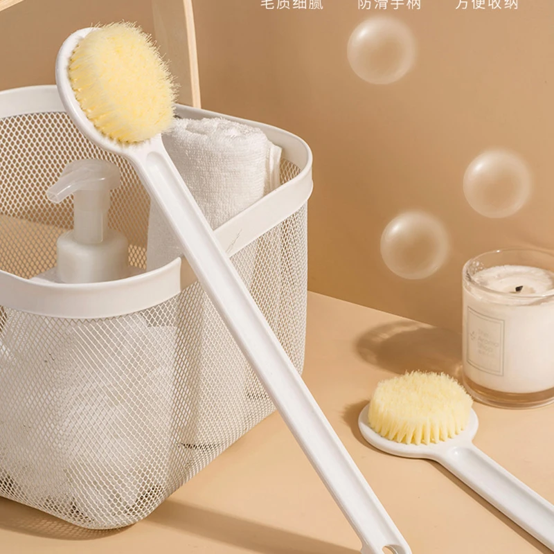 Long Handle Back Brush for Shower Soft Bristles Body Exfoliating Bath Brush Skin Health Shower Back Scrubber Bath Supplies