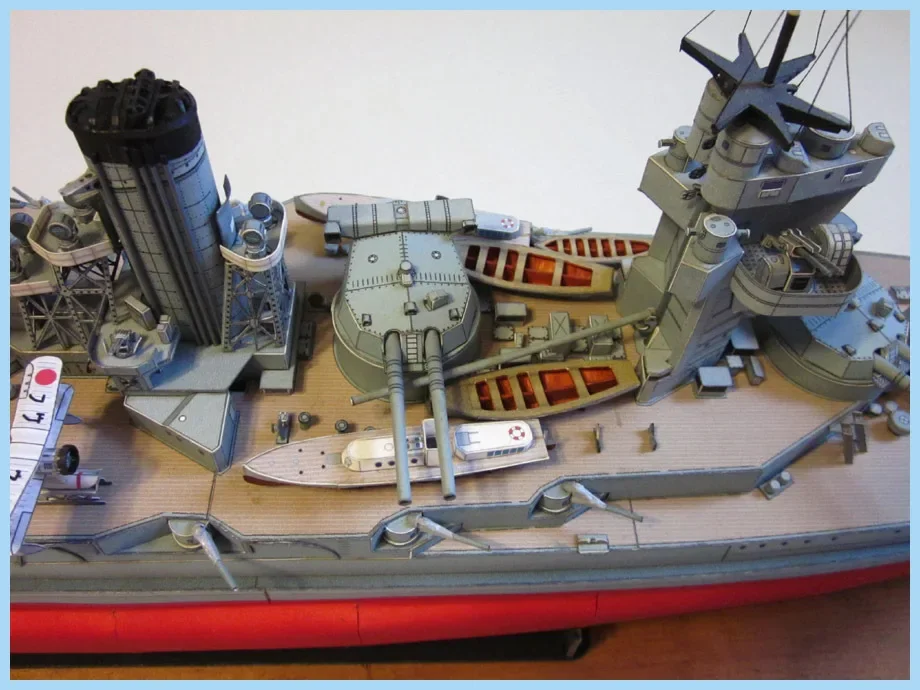 1/250 Вторая мировая война японский корабль линкор 3D бумажный военный корабль DIY игрушка