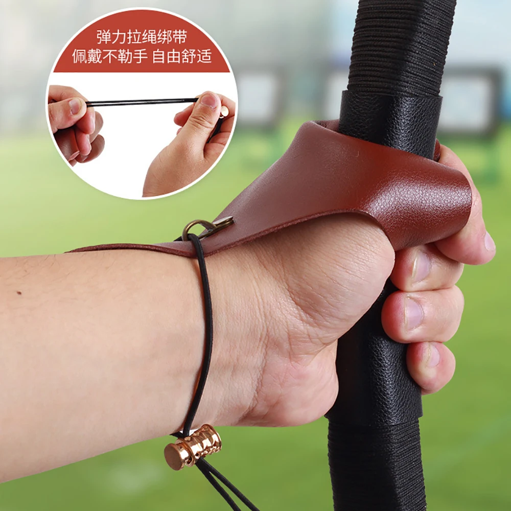 

2 Fingers Bracer Arrow Traditional Sports Protective Guard Archery Glove Hunting Shooting Gloves