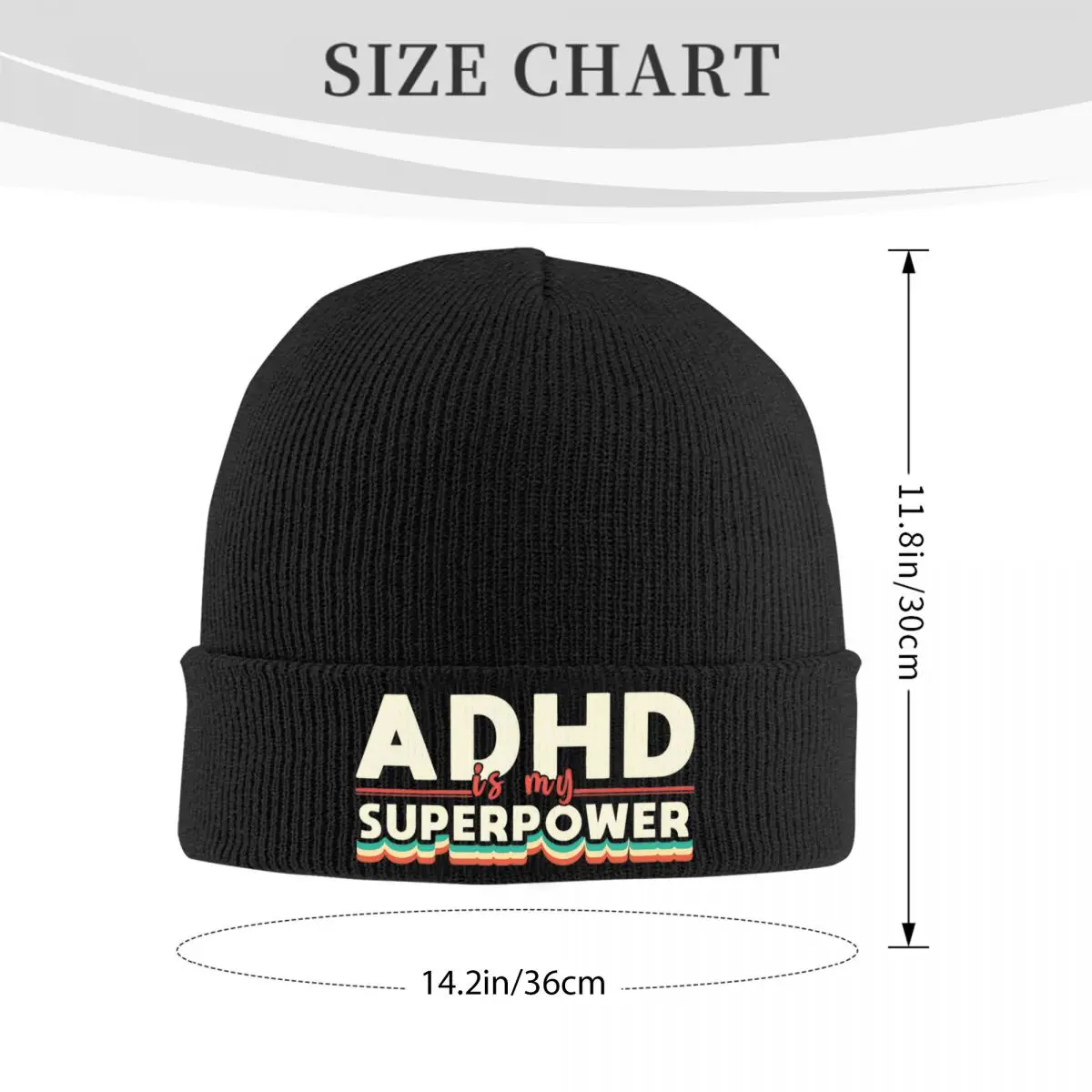 ADHD Bonnet Hats my SuperPower Beanie Hats Printed Knitting Hat Autumn Cool Men Women Unisex Kpop Elastic Cap