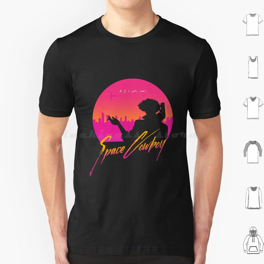 

3, 2, 2, 1, Давайте джем! Футболка для мужчин, женщин и детей, 6xl, 80-е годы, эстетическое аниме, мультфильмы, Ein Faye Valentine, японская манга