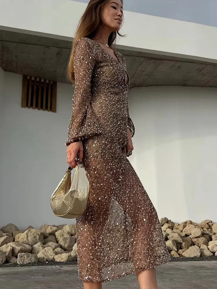 dresses with long sleeves for summer Lace Wedding Gown V-neckline  loveangeldress Long Sleeve 6 Dropship Floral Long Sleeve Maxi
