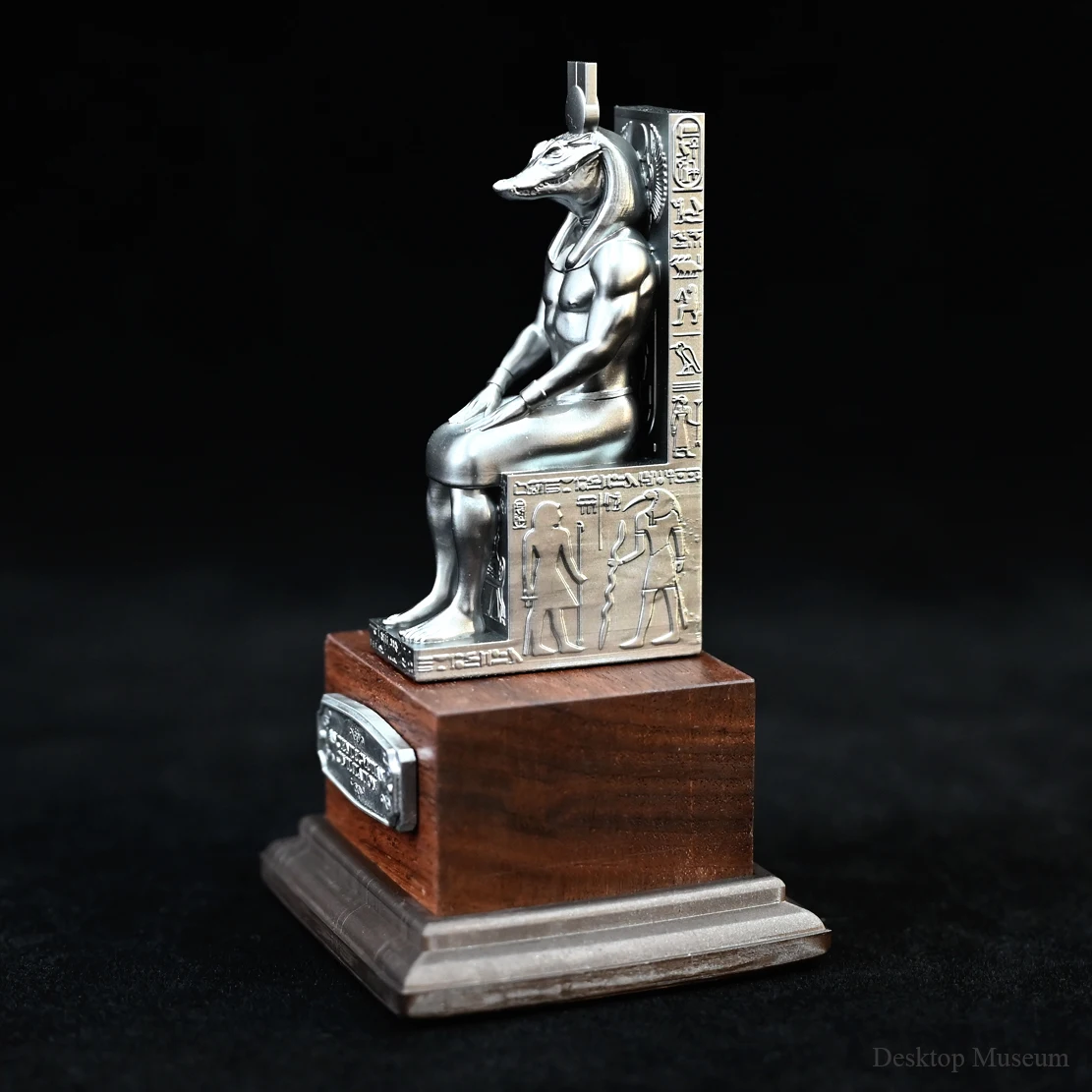 

Resin sculpture of ancient Egyptian "Crocodile God Sobek" imitating ancient mythology, desktop art decoration ornament, 11.2 cm