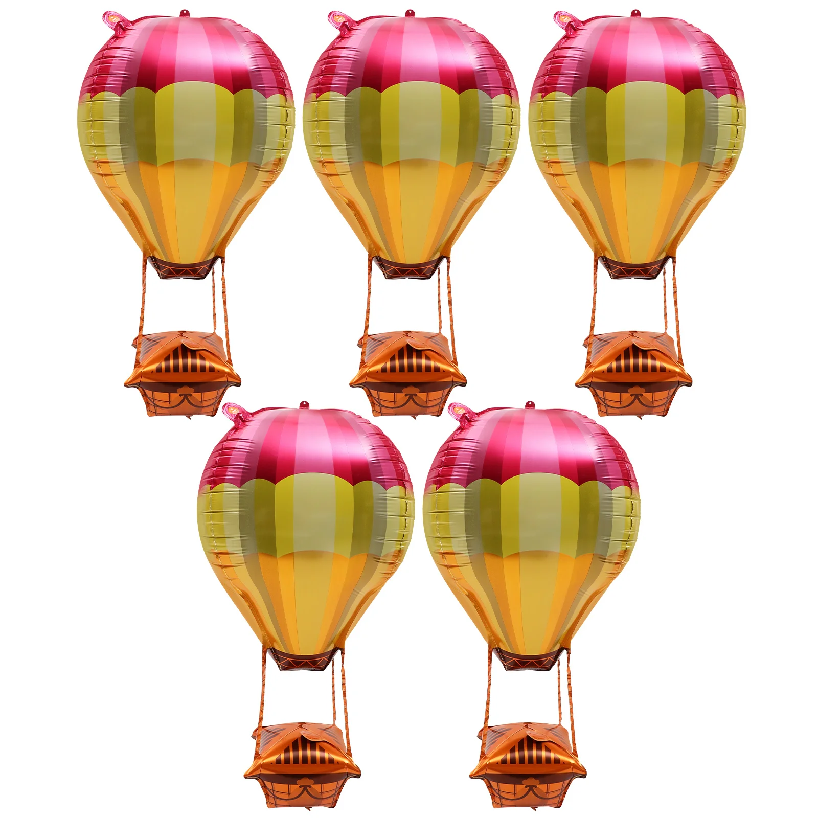 

5Pcs Aluminum Film 4d Hot Air Balloon Decorations for Birthday Wedding Party Supplies Hot Air Balloon Decorations