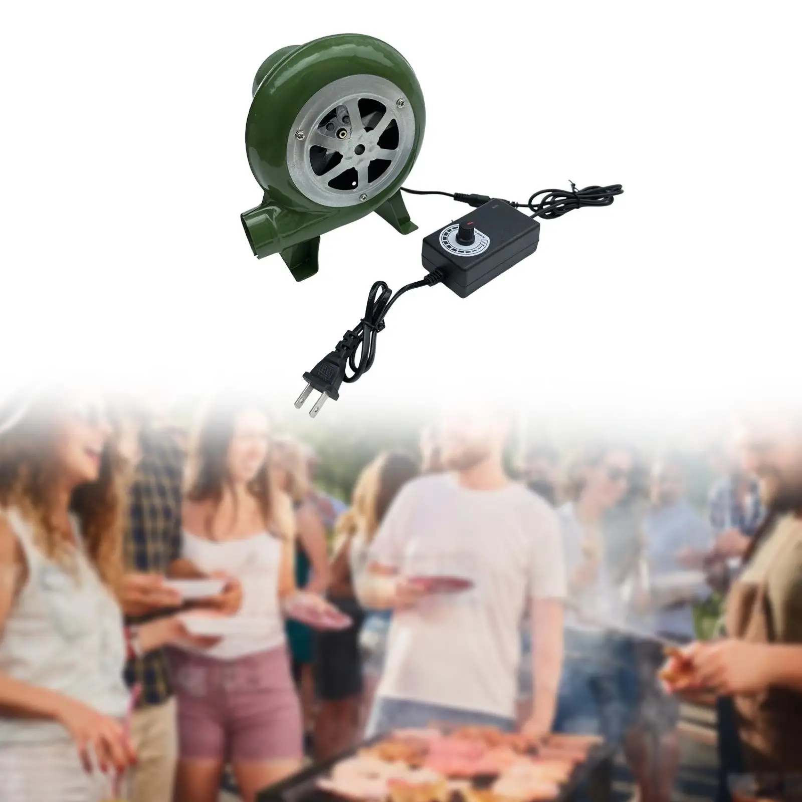 

Furnace Blower Fan BBQ Fan US 110V Versatile Portable Mini Air Blower with Switch for Outdoor Cooking Lightweight