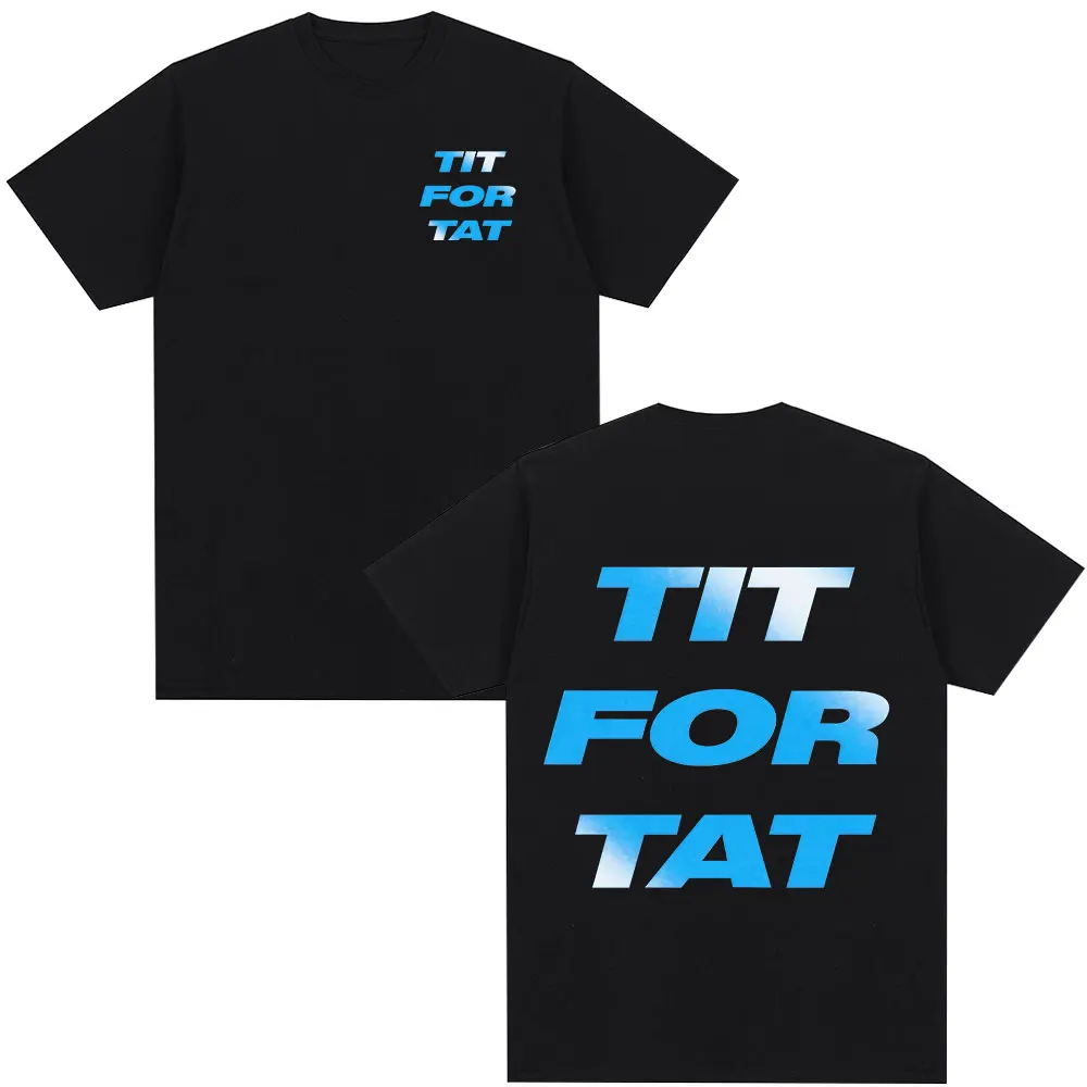 

Tate McRae TIT FOR TAT Album 2025 Merch Футболки Мужская женская одежда Хип-хоп Harajuku Футболка с короткими рукавами Хлопковые футболки Топы