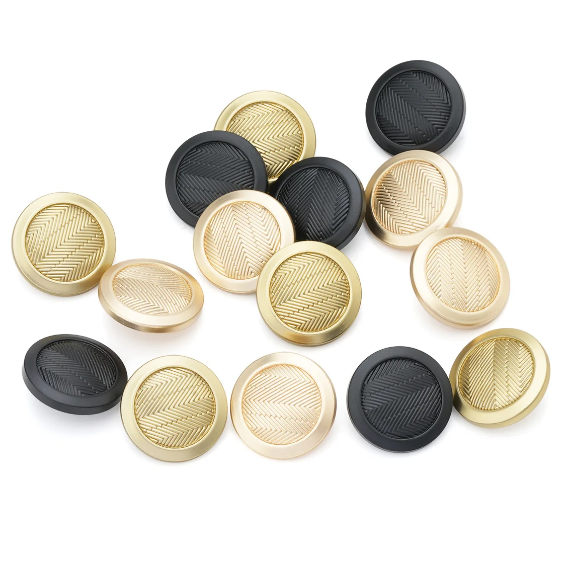 

5Pcs Round Matte Finish Metal Buttons, Embossed Pattern for Sewing, DIY Crafts, Jackets, Coats, and Accessories 15-23mm