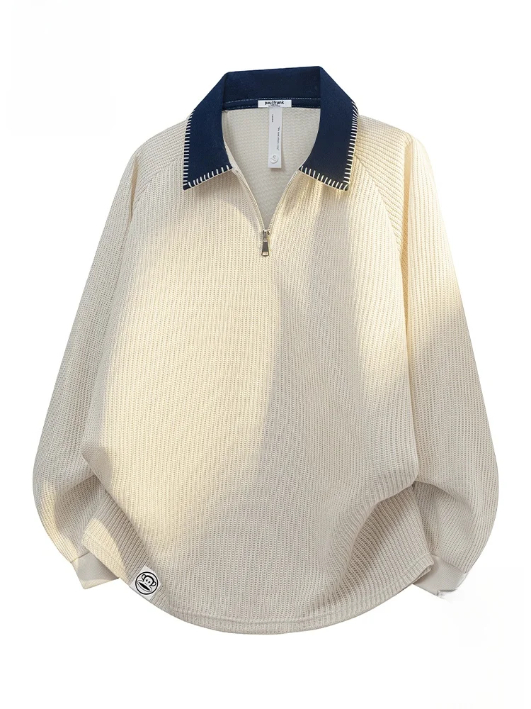 

PaulFrank Loose Fit Long Sve irt for Men Casual Turn-down Collar Spring Wear Comfortable Breathable Polyester