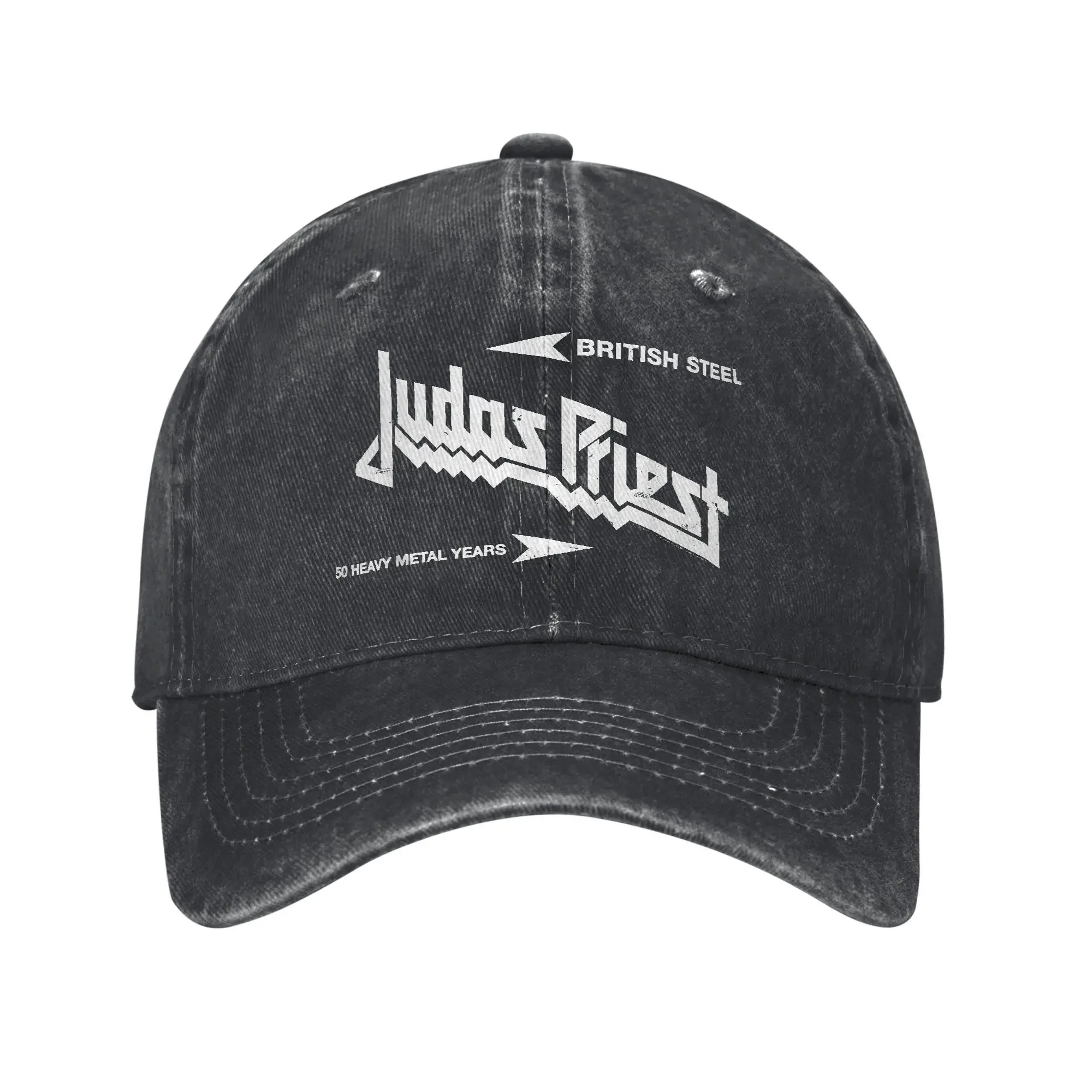 

Judas Priest British Steel Asphalt Baseball Cap Vintage Distressed Denim Band Music Snapback Men Women Outdoor Adjustable Hats