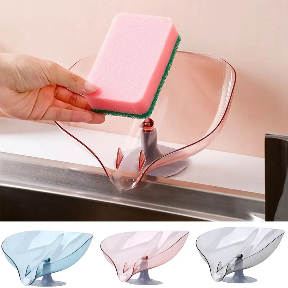 

Multifunctional Plastic Faucet Storage Rack Suction Cup Blue/Pink/Grey Sponge Drain Holder Stand Sink Sponge Rack Steel Wool