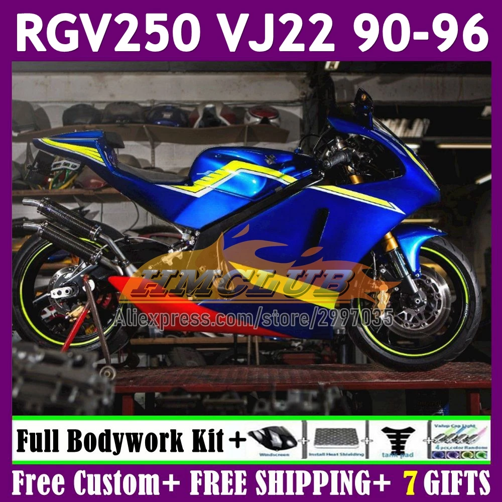 VJ22 For SUZUKI SAPC RGV250 59No.191 stock blue RGV-250 1990 1991 1992 1993 1994 1995 1996 RGV 250 90 91 92 93 94 95 96 Fairing