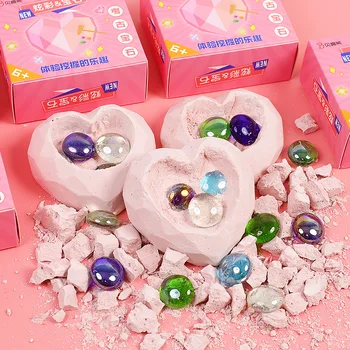 Creatieve Archeologie Graven Edelsteen Meisjes Liefdevolle Gem Verrassingsdoos Schattenjacht Speelgoed Kinderen Handgemaakte DIY Graven Fossielen Speelgoed