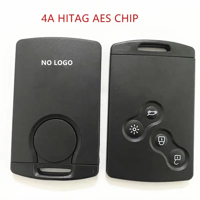NO LOGO! Keyless Go Handsfree Smart Card Remote Car Key 4 Button 433MHz  4A Chip for Renault Clio IV 4 Captur 2009-2017