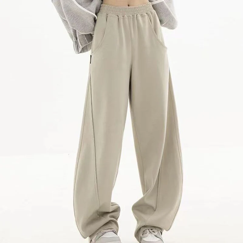 

GIDYQ Y2k Streetwear Sweatpants Women Harajuku Vintage Loose Elastic High Waist Wide Leg Pant Korean Oversize Hip Hop Trouser BF